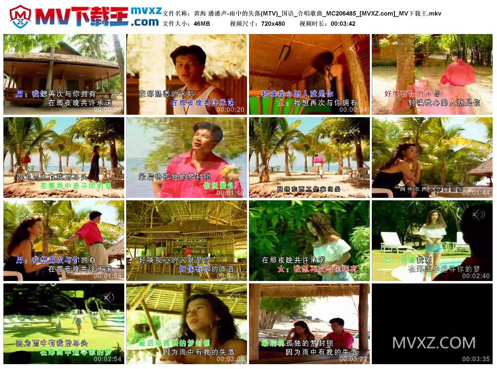 黄海 潘潘声-雨中的失落(MTV)_国语_合唱歌曲_MC206485